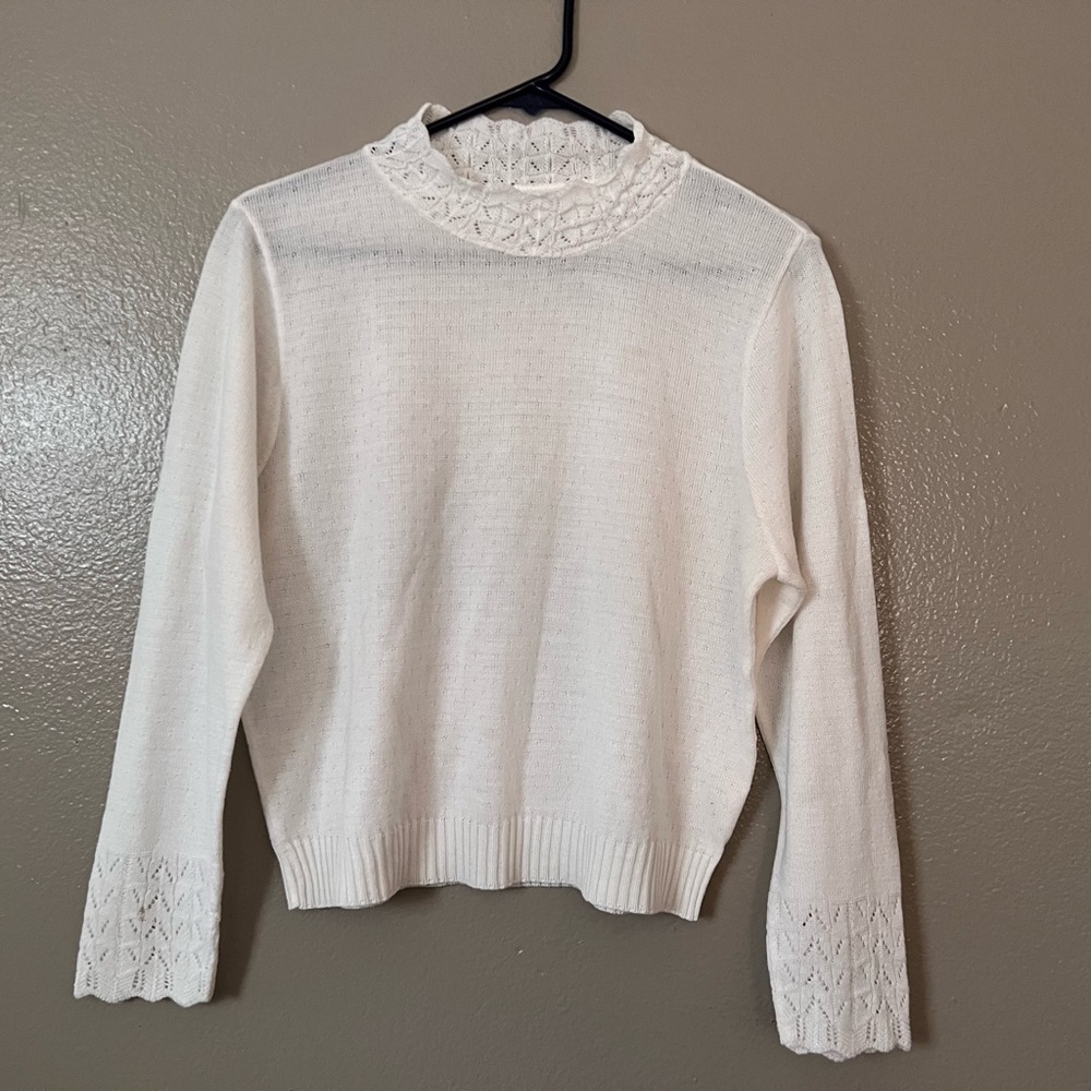 Vintage Knit White Sweater